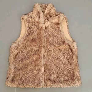 Abercrombie faux fur fleece vest